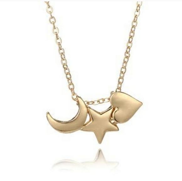 ‼️CLEARANCE PRICE FIRM‼️💥Moon,Star, Heart Necklace💥 - Picture 2 of 4